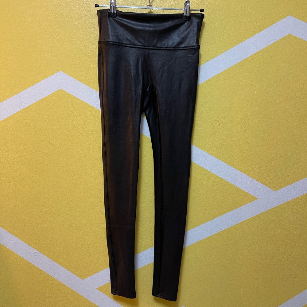 SPANX Shiny Black Leggings